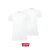 Levis Men 2pk Solid Crew T-Shirt White X-Large 